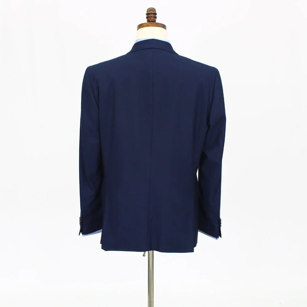 Kenneth Cole 44R Navy Solid 2-Button Sport Coat Blazer Jacket T566